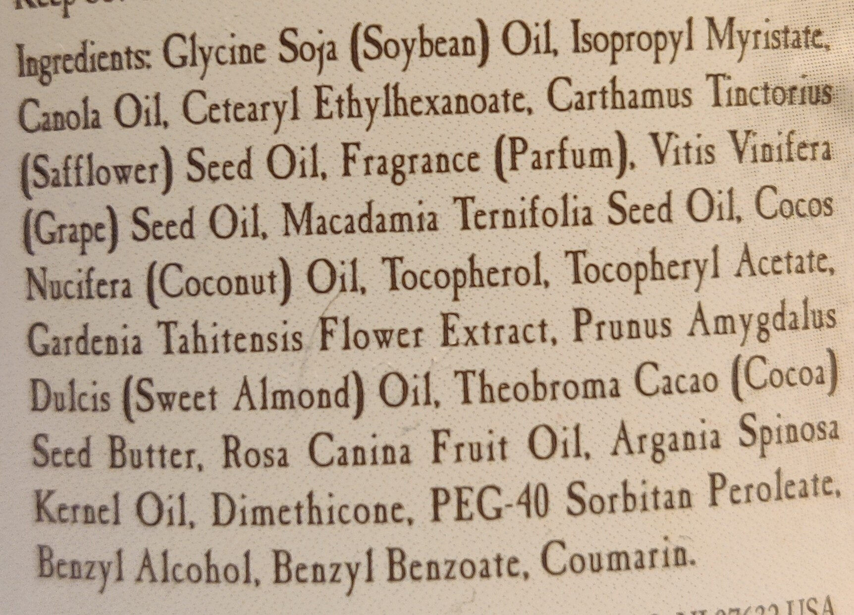 Coconut Oil Formula - Ingredientes - en