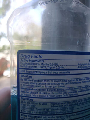 Antiseptic Mouth Rinse - Ingredients