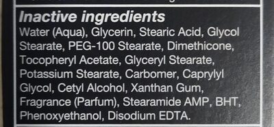 dove face lotion - Ingredients