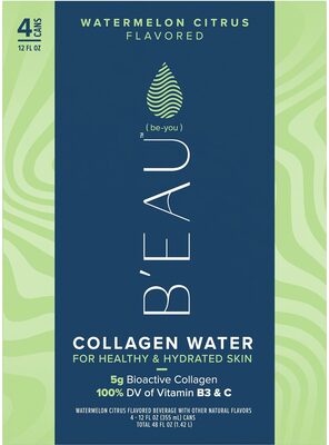 B'EAU Watermelon Citrus Collagen Water - Tuote