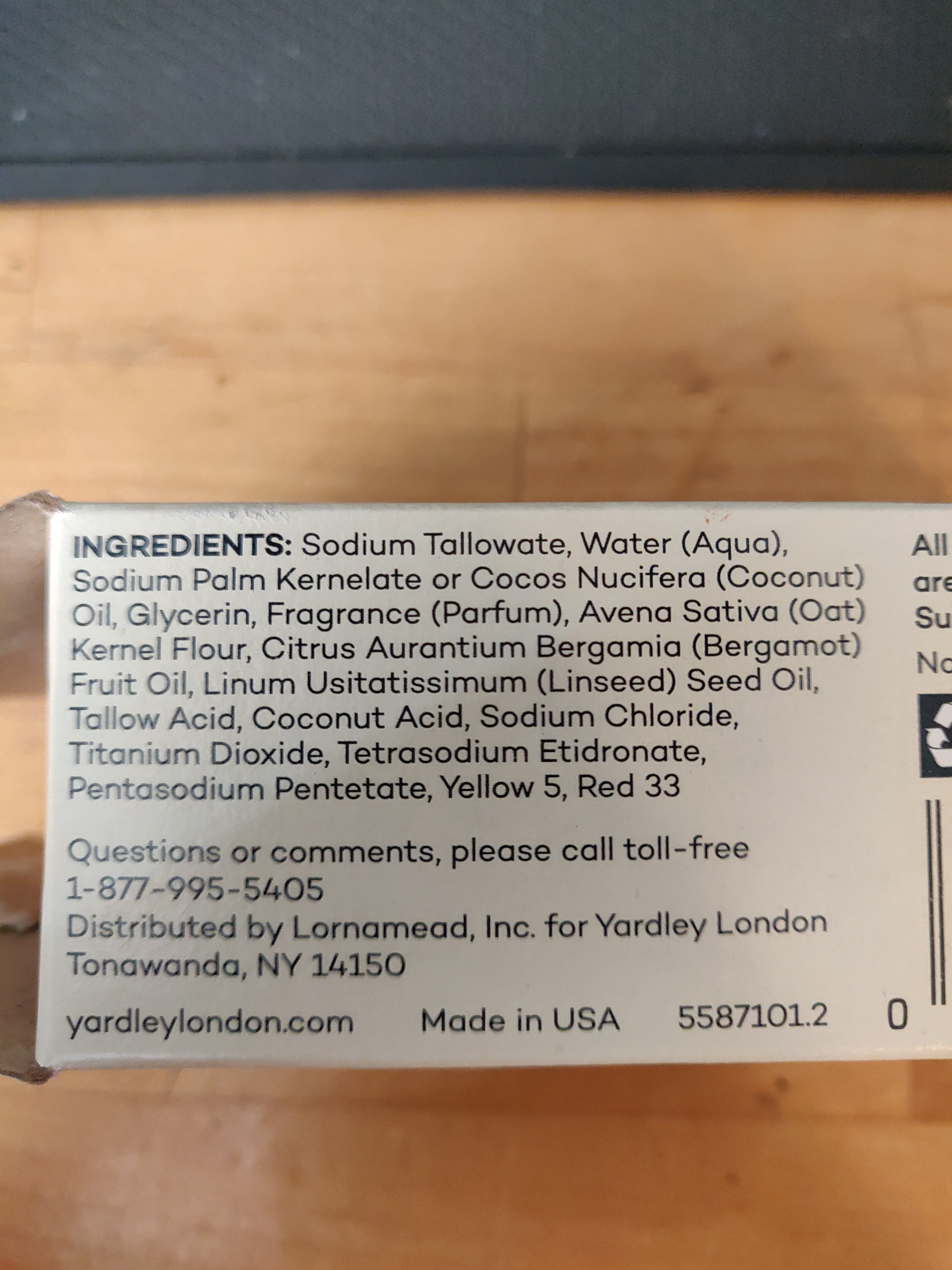oatmeal & almond soap - Ingredientes - en