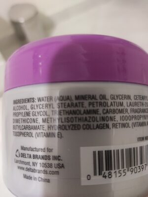moisturizing vitamina E skin cream - Ingredientes - xx
