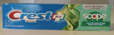 Active Foam + Whitening Minty Fresh Striped Dentifrice with Flouristat - 1