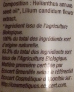 Macérât huileux Lys - Ingredients