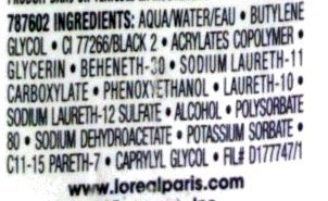 VOLUMINOUS SUPERSTAR™ liquid eyeliner 202 Black - Ingredients