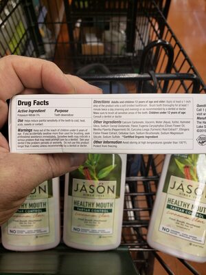 Jason ToothPaste - Ingredients - en