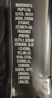 AXE High Definition Scent - Ingredients