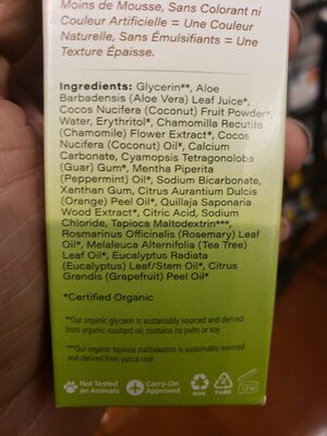 Organic Toothpaste Radius - Ingredients - en