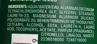 Men Mitchum 48hr sport deodorant - Ingredients
