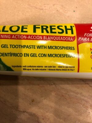 Aloe fresh gel toothpaste - Ingredients - es