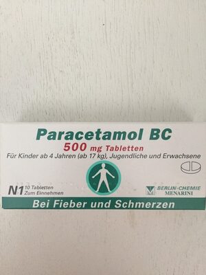 Paracetamol BC 500mg - Produto - de