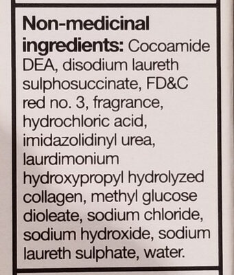 Anti-Dandruff Shampoo - Ingredientes