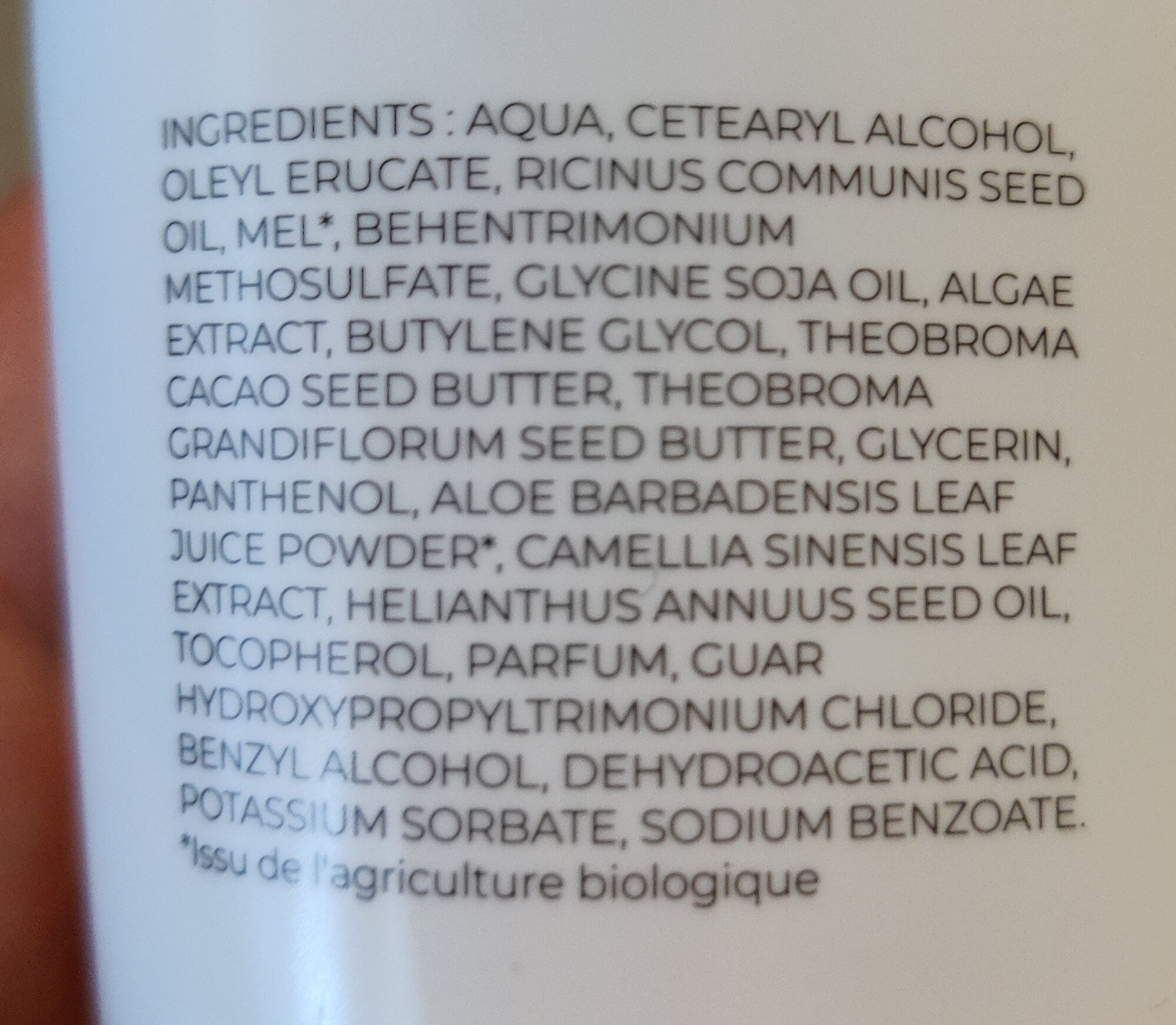 Kurl nectar - Ingredientes - fr