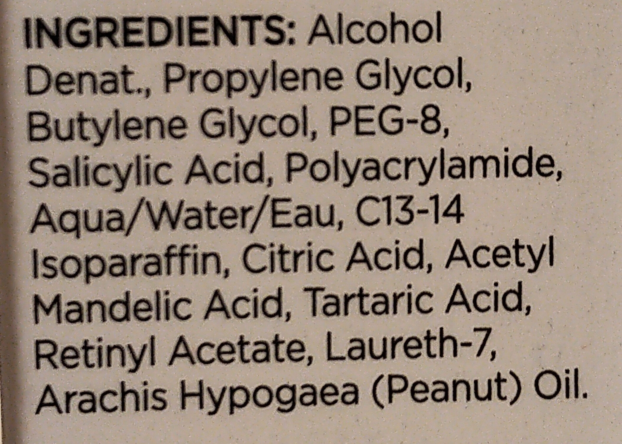 Target Clarifying Gel - Ingredientes - en
