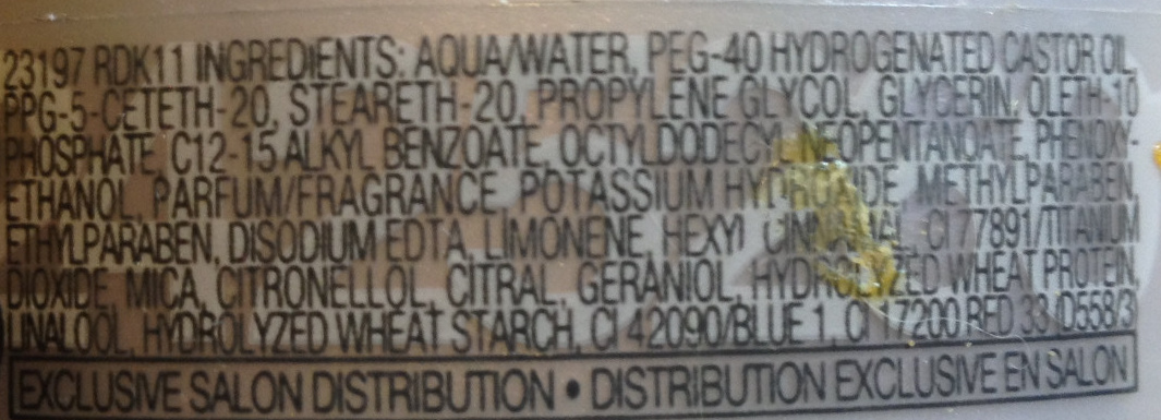 03 Water Wax - Ingredients - fr