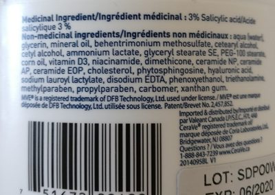 Renewing SA cream - Ingredients