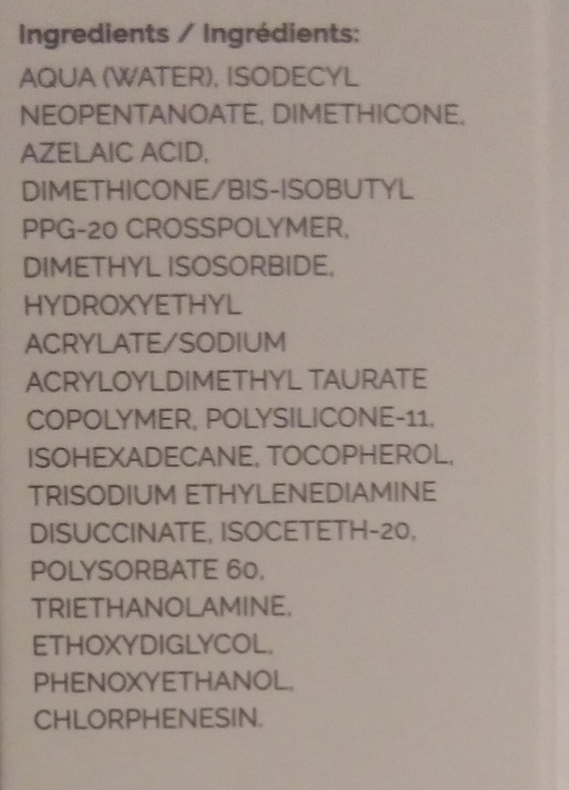 Azelaic Acid Suspension 10% - Ingredients - en