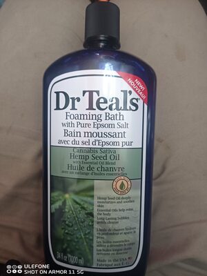 Foaming Bath with Pure Epsom Salt Cannabis Sativa Hemp Seed Oil with Essential Oil Blend - 1