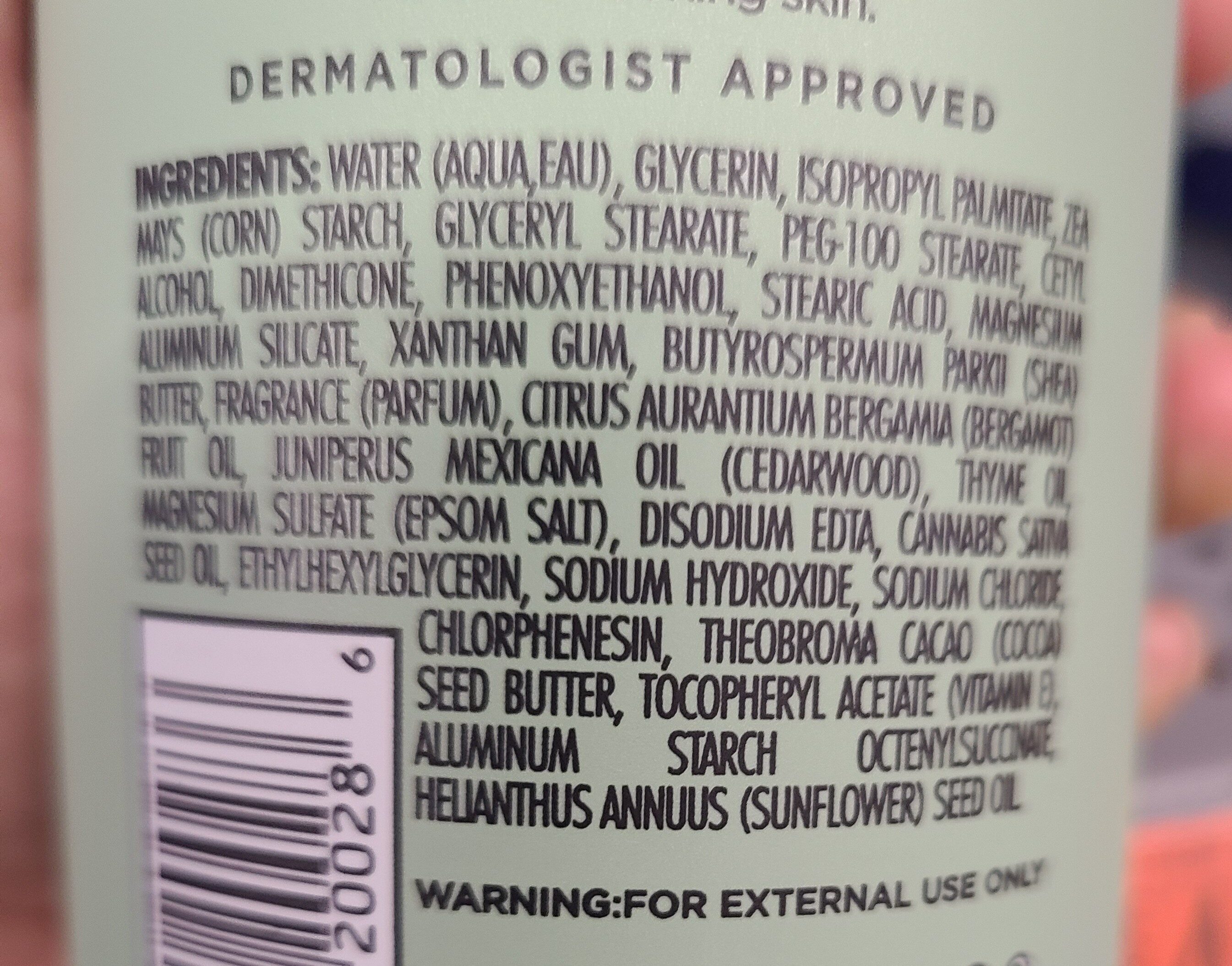 Dr reals hemp body lotion - Ingredientes - en
