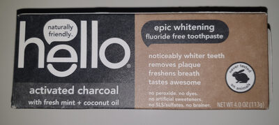 activated charcoal with fresh mint + coconut oil toothpaste - Product