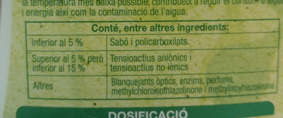 detergent universal amb sabó vegetal - Inhaltsstoffe - ca