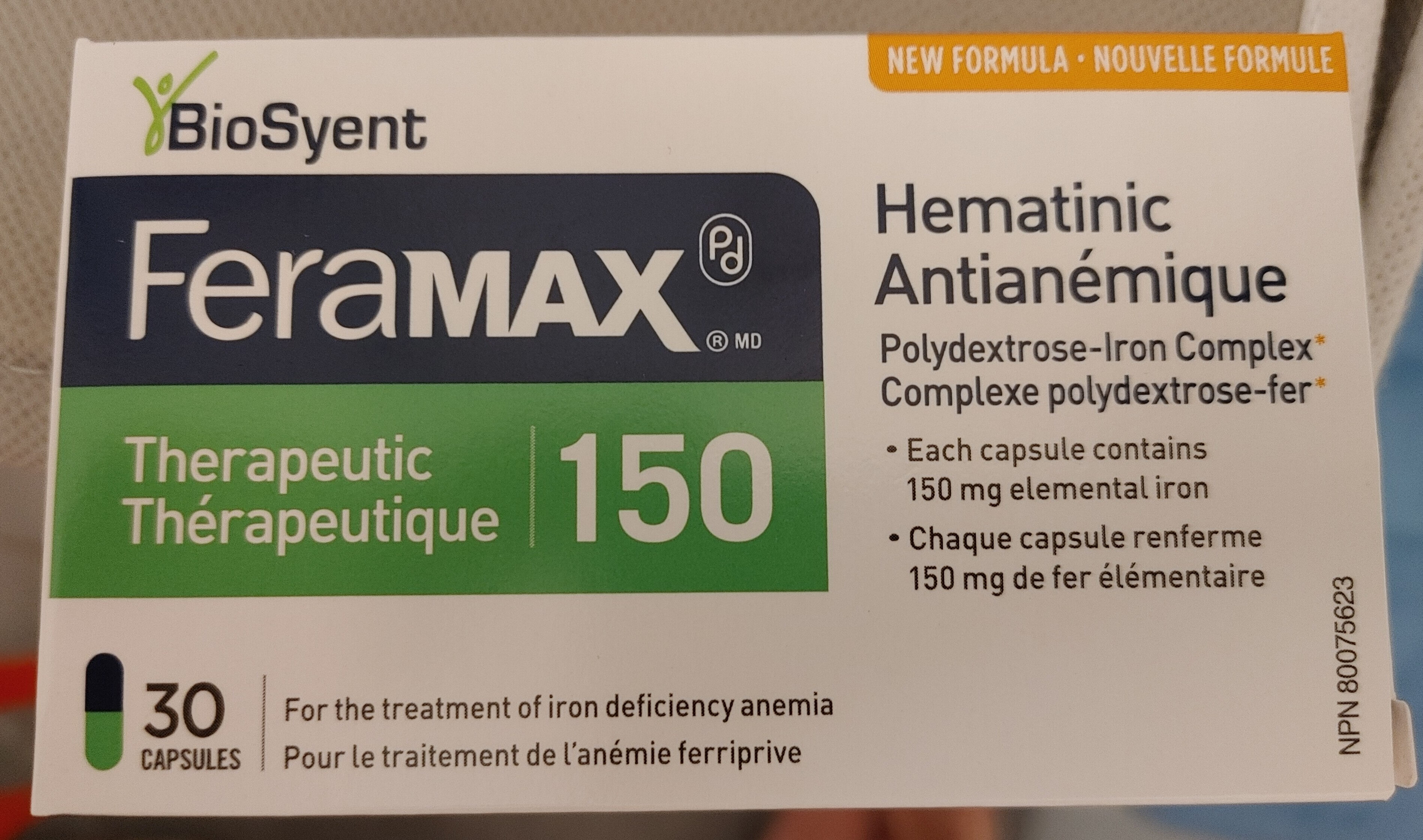 Feramax Therapeutic 150 Hematinic Polydextrose-Iron Complex - Produit - en