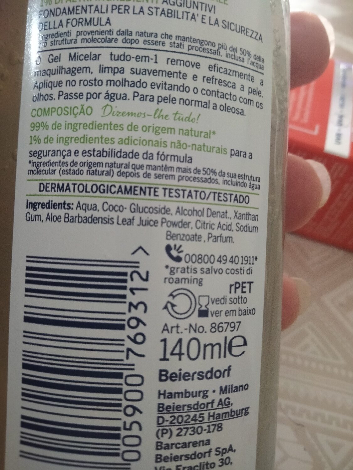 gel detergente altro vera bio - Ingredients - xx