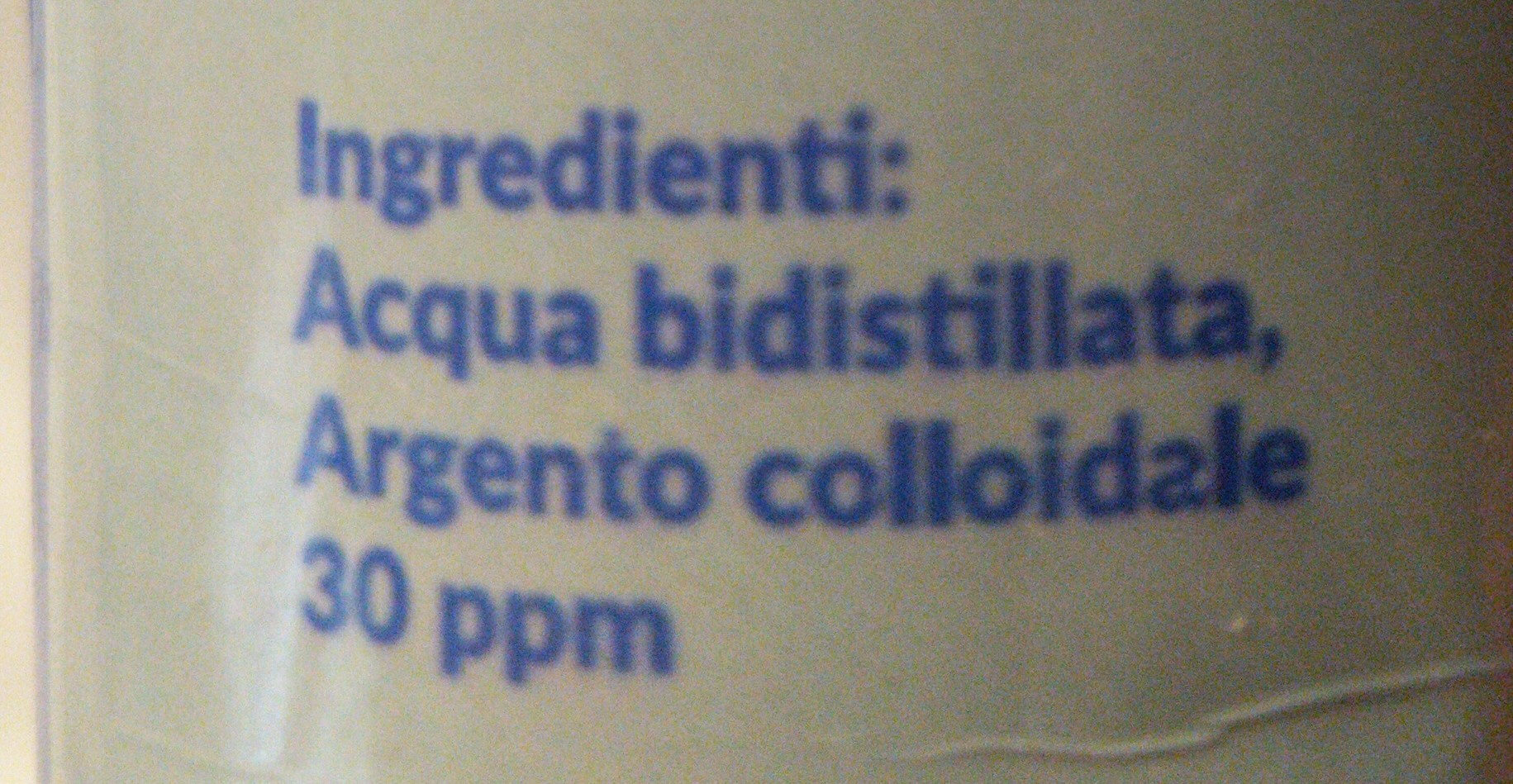 Argento Colloidale Plus aerosol - Ingredients - it
