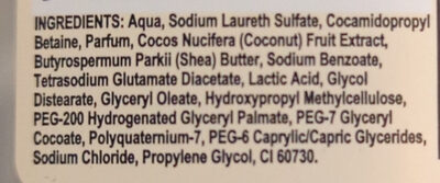 Tropical Coconut & Shea Butter Shower Gel - Ingredients - en