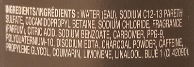 Charcoal Elements Fortifying Shampoo - Ingredients - en