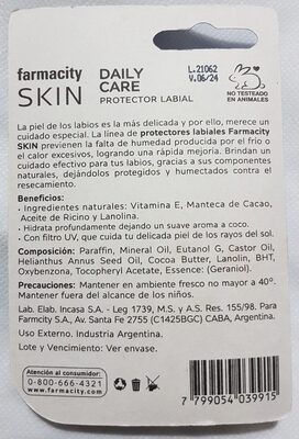 Farmacity skin daily care - Recycling instructions and/or packaging information