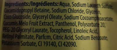 Shower gel melon - Ingredients