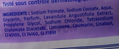 savon de Marseille - Ingredients - fr
