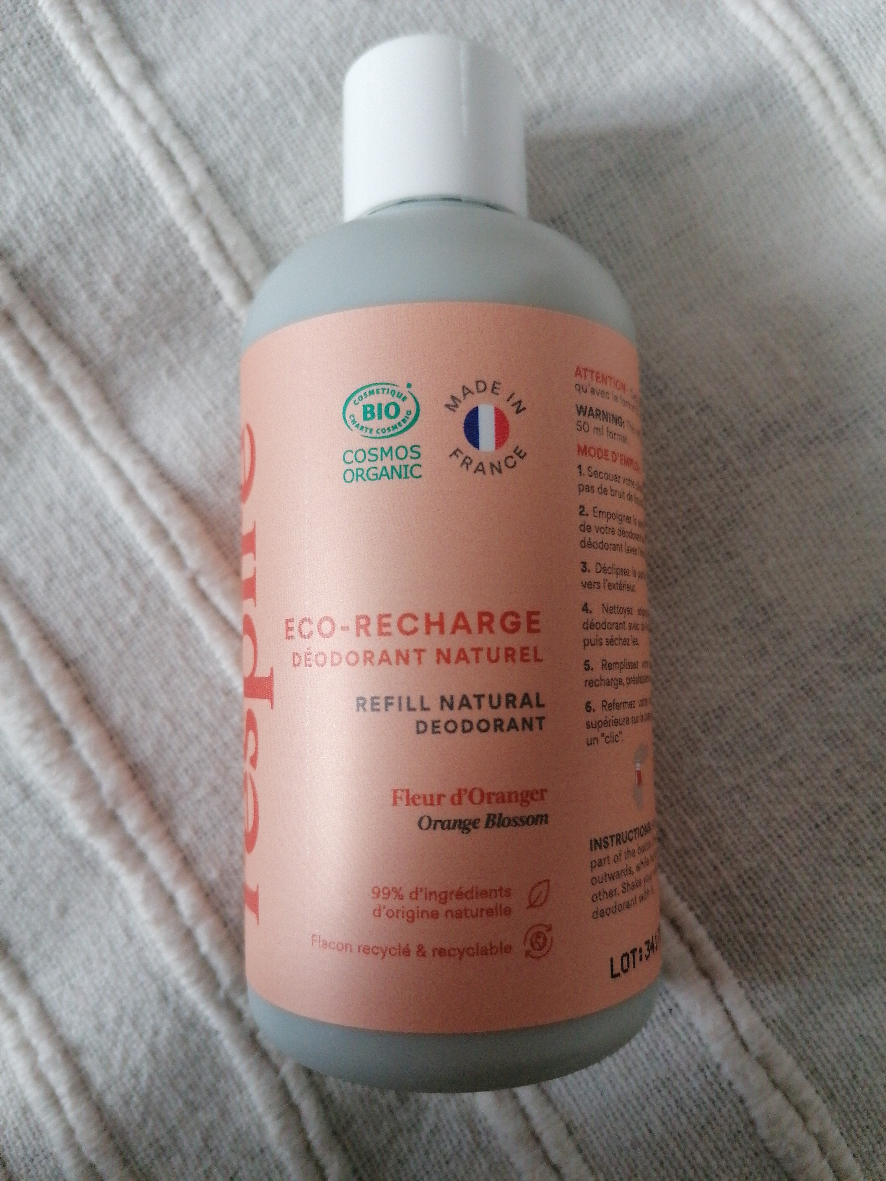 Eco-Recharge Déodorant naturel fleur d'oranger - Product - en