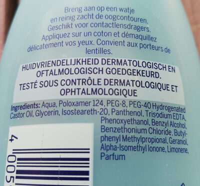 Oogmake-up reinigingslotion - Ingredients - nl