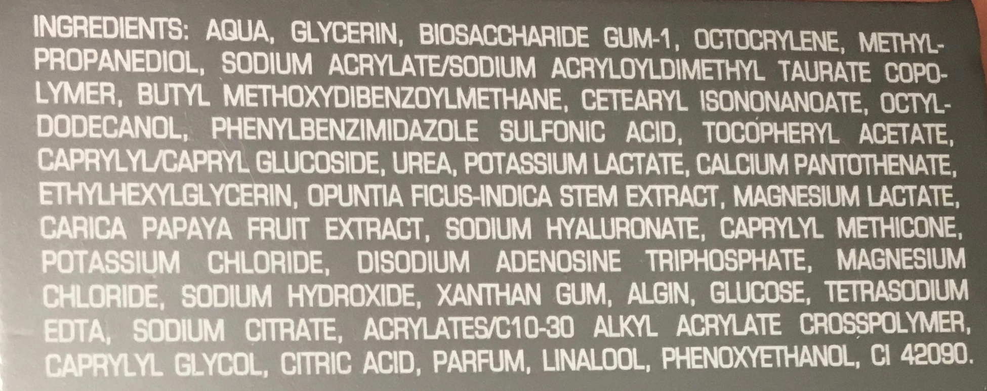 Soin hydratant - Ingredients - fr