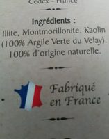 Argile verte - Ingredientes - fr