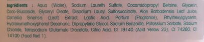 Sanytol Gel lavant antibacterien Hydradant Aloe Vera Thé Vert bio - Ingredientes - fr
