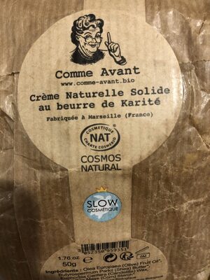 Crème naturelle solide au beurre de karite - Product - fr