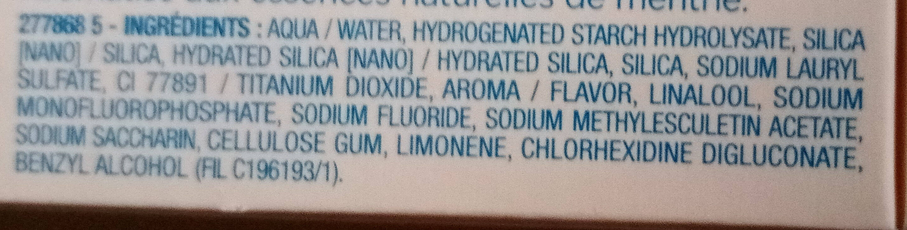 Fluoryl - Ingredients - fr