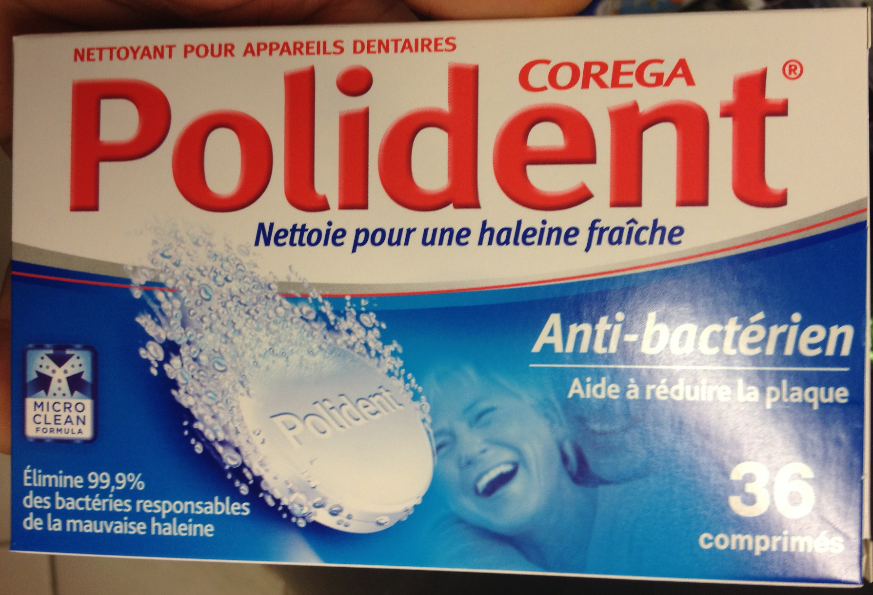 Polident anti-bactérien - Tuote - fr