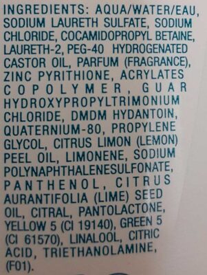 Shampooing expert anti pelliculaire - Ingredients