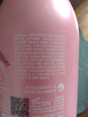 Douche Lait Hydratante Cerise Noire & Pistache - Inhaltsstoffe - fr