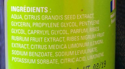 Christian Lenart Eau Fruitee Purifiante - Purifying Fruit Water - Ingredients