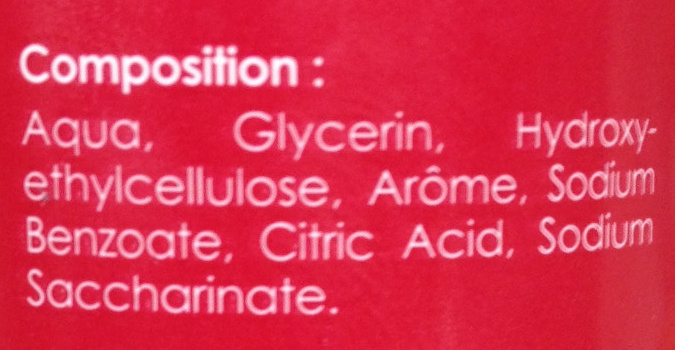 Pomme d'amour Gel de massage comestible - Ingredients - fr