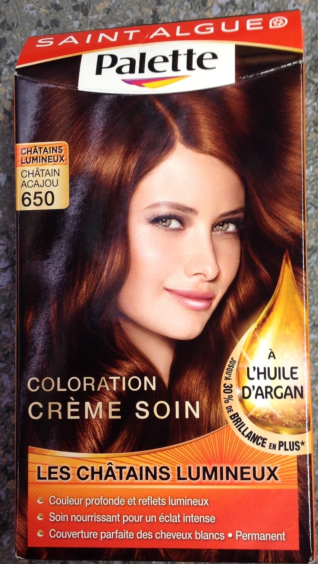 Coloration Crème Soin à l'huile d'Argan Châtain Acajou 650 - Product - fr