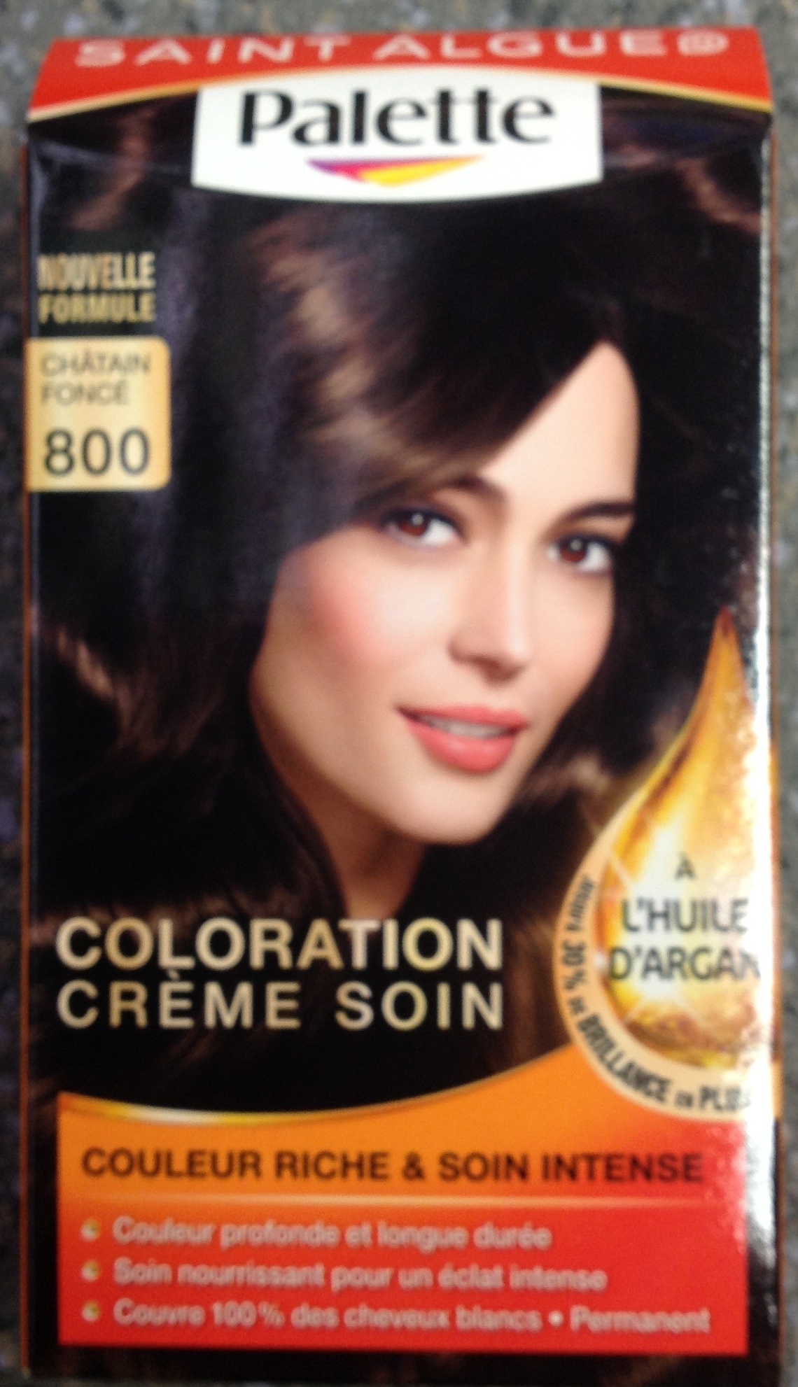 Coloration Crème Soin à l'huile d'Argan Châtain foncé 800 - Product - fr