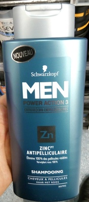 Men Power Action 3 Zinc Antipelliculaire - Product - fr