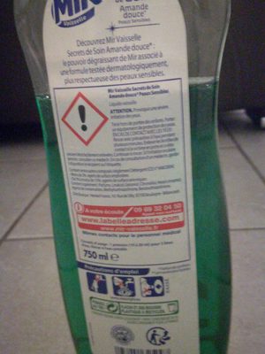 Liquide vaisselle Secrets de Soins amande douce - Ингредиенты - fr