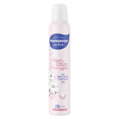 Monsavon Déodorant Anti-transpirant Spray Femme Fleur de Coton 200ml - 3